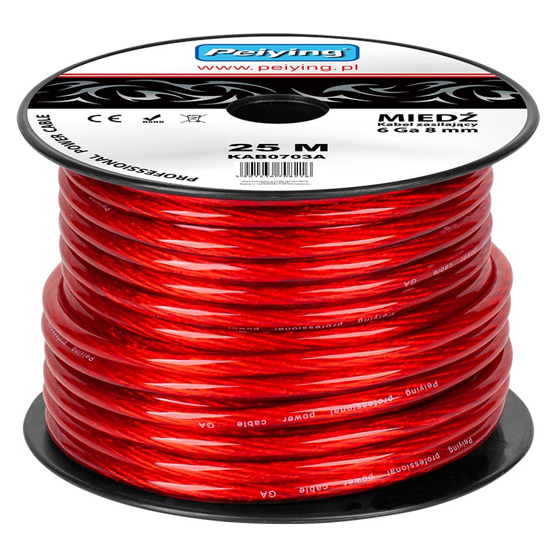 Cablu Putere cu 6ga (7.8mm 13.29mm2) 25m Kab 0703A