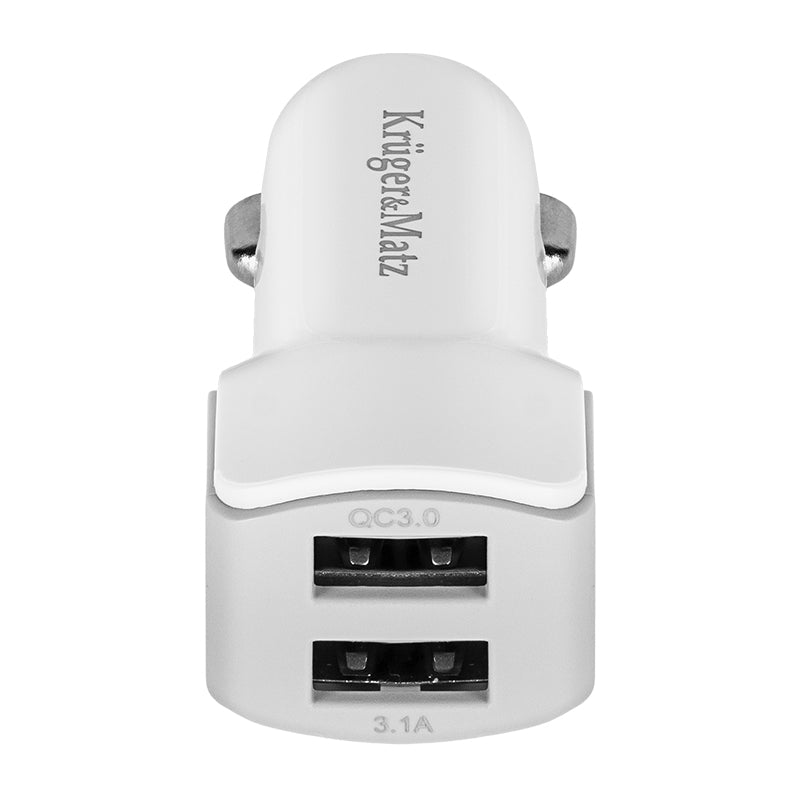 Incarcator Auto USB Dual 2.1A si 1A K&M
