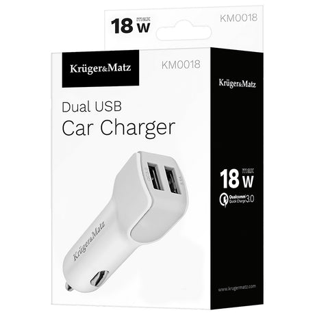 Incarcator Auto USB Dual 2.1A si 1A K&M