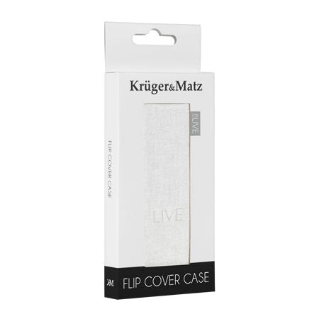 Flip Cover Alb Live Kruger&Matz