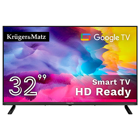 Google Smart TV 5.0 32 H265 Hevc Kruger Inch 81CM cu Internet WiFi, USB, Telecomanda si Sunet Stereo