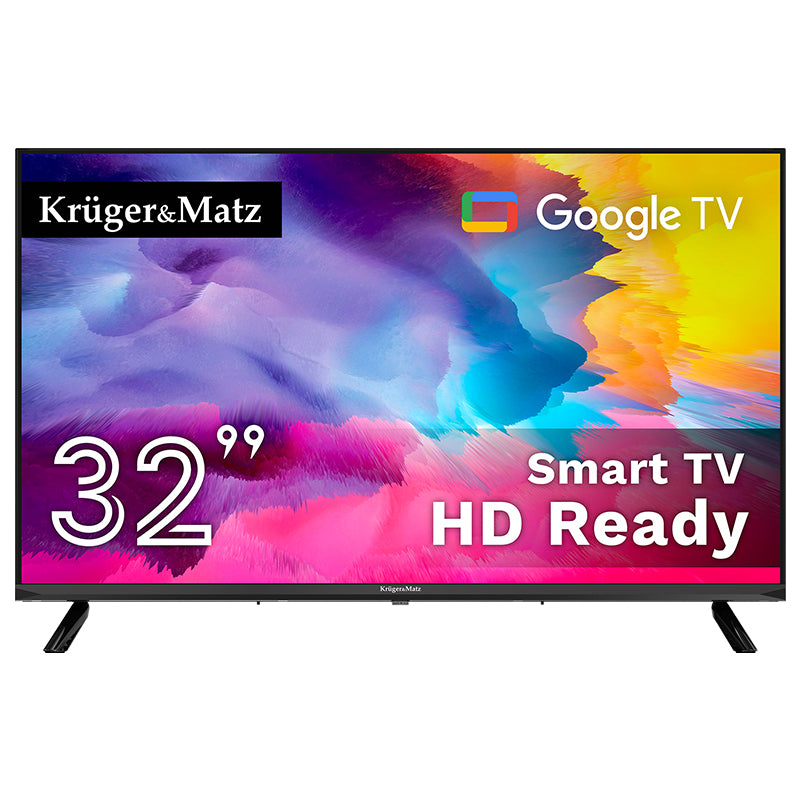 Google Smart TV 5.0 32 H265 Hevc Kruger Inch 81CM cu Internet WiFi, USB, Telecomanda si Sunet Stereo