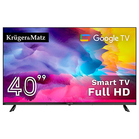 Google Smart TV 5.0 40 H265 Hevc Kruger Inch 101CM cu Internet WiFi, USB, Telecomanda si Sunet Stereo