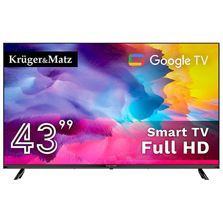 Google Smart TV 5.0 43 H265 Kruger Inch 108CM cu Internet WiFi, USB, Telecomanda si Sunet Stereo