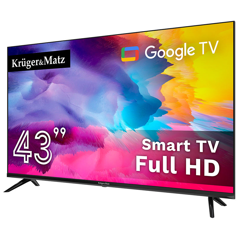 Google Smart TV 5.0 43 H265 Kruger Inch 108CM cu Internet WiFi, USB, Telecomanda si Sunet Stereo