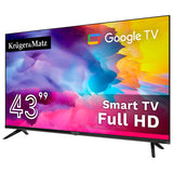 Google Smart TV 5.0 43 H265 Kruger Inch 108CM cu Internet WiFi, USB, Telecomanda si Sunet Stereo