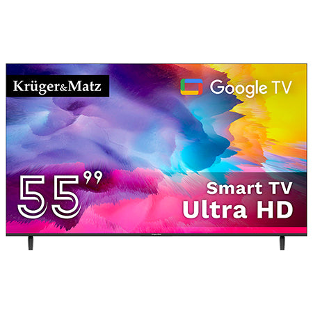 Google Smart TV 5.0 55 Ultrahd 4K Kruger Inch 141CM cu Internet WiFi, USB, Telecomanda si Sunet Stereo