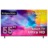 Google Smart TV 5.0 55 Ultrahd 4K Kruger Inch 141CM cu Internet WiFi, USB, Telecomanda si Sunet Stereo