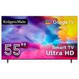 Google Smart TV 5.0 55 Ultrahd 4K Kruger Inch 141CM cu Internet WiFi, USB, Telecomanda si Sunet Stereo