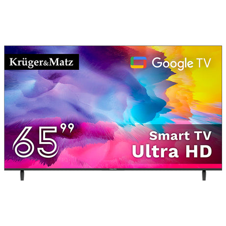 Google Smart TV 5.0 65 Ultrahd 4K Kruger Inch 163CM cu Internet WiFi, USB, Telecomanda si Sunet Stereo