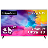 Google Smart Inch Ultrahd 4K & Kruger TV 65 cu Internet WiFi, USB, Telecomanda si Sunet Stereo