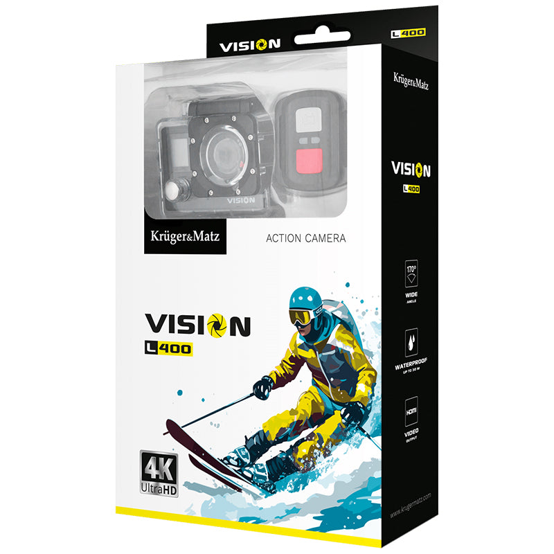 Camera Video Sport Vision & Kruger L 400 cu Internet WiFi, baterie 900 mAh, USB si Telecomanda