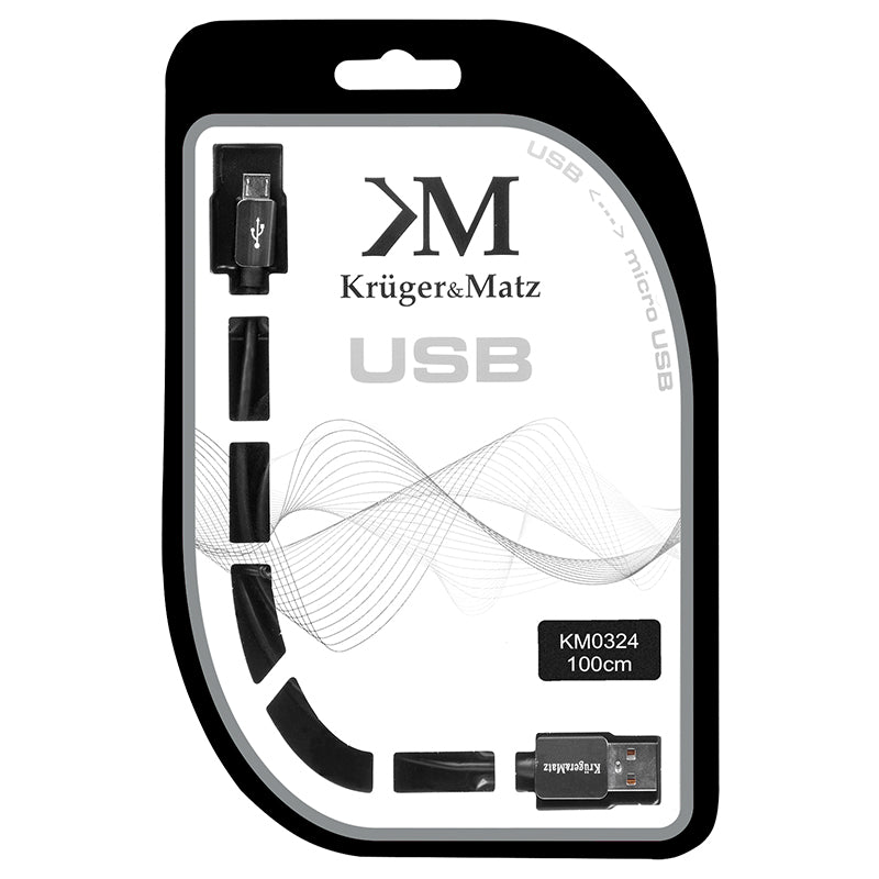 Cablu Tata-micro Tata 1.0m & Kruger Km 0324 cu USB