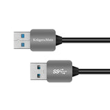 Cablu 3.0 Tata - Tata 1m Blister Kruger Km 0337 cu USB
