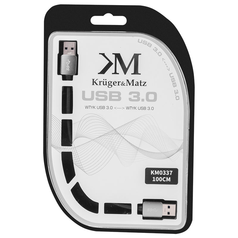 Cablu 3.0 Tata - Tata 1m Blister Kruger Km 0337 cu USB