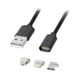 Cablu USB Magnetic Micro USB/Lightning 1M