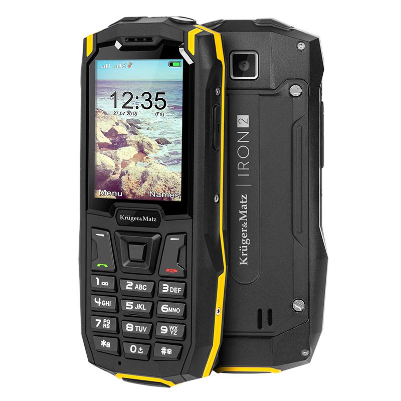 Telefon Rugged Iron 2 & Kruger Km 0459 cu Bluetooth, radio FM, baterie 2500 mAh si USB