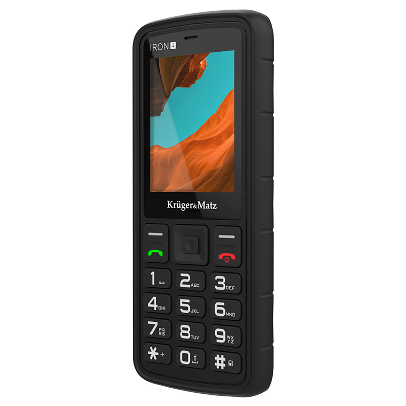 Telefon Rugged 4g Iron 4 & Kruger Km 0467 cu Bluetooth, radio FM, baterie 1200 mAh si USB
