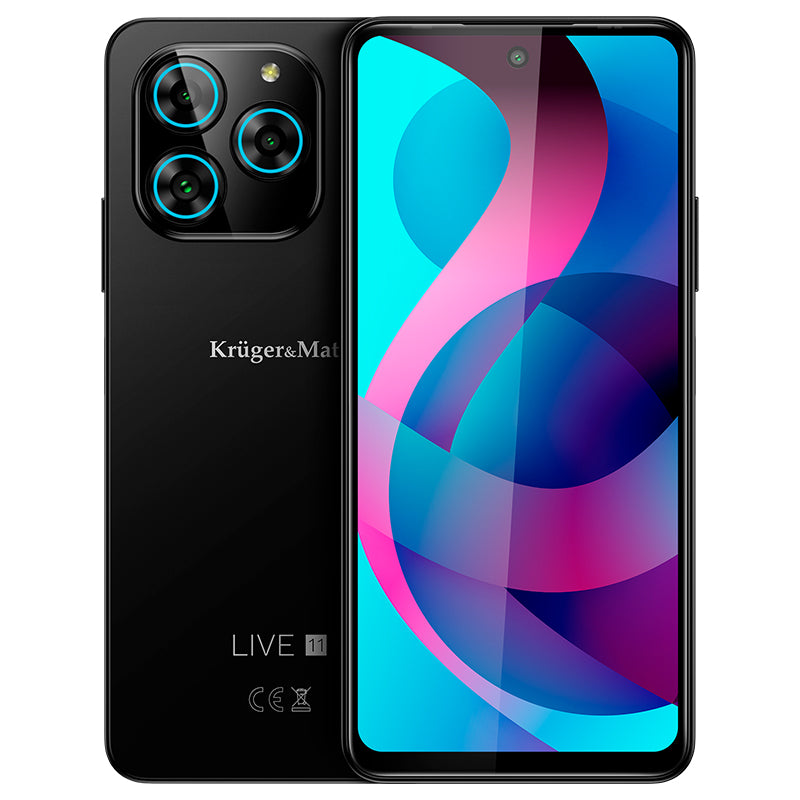 Smartphone 6gb 128gb & Kruger Live 11 cu Bluetooth, radio FM, Internet WiFi si baterie 5000 mAh