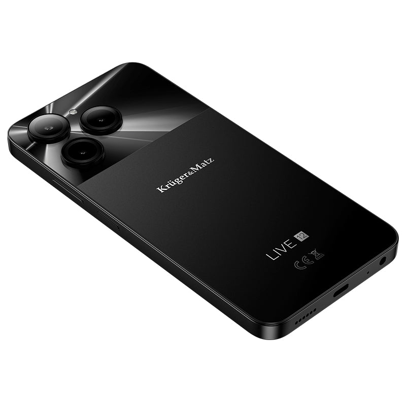 Smartphone Negru & Kruger Live 12 cu Bluetooth, radio FM, Internet WiFi si baterie 5000 mAh