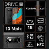 Smartphone Drive 11 Android 16 & Kruger Km 05006 cu Bluetooth, radio FM, Internet WiFi si baterie 6500 mAh