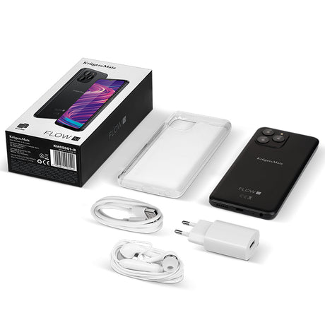 Smartphone Negru & Kruger Flow 10 cu Bluetooth, radio FM, Internet WiFi si baterie 4080 mAh