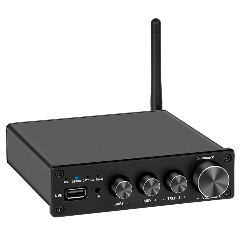 Amplificator Audio Stereo 2x100w & Kruger a 20 cu Bluetooth, USB, Telecomanda si Sunet Stereo