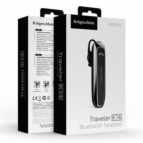 Headset 5.2 & Kruger K 14 cu Bluetooth, baterie 180 mAh si USB