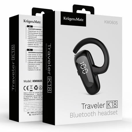 Headset 5.2 & Kruger K 18 cu Bluetooth, baterie reincarcabila si USB