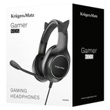 Casti Gamer Kids & Negru Kruger Km 0659 cu USB