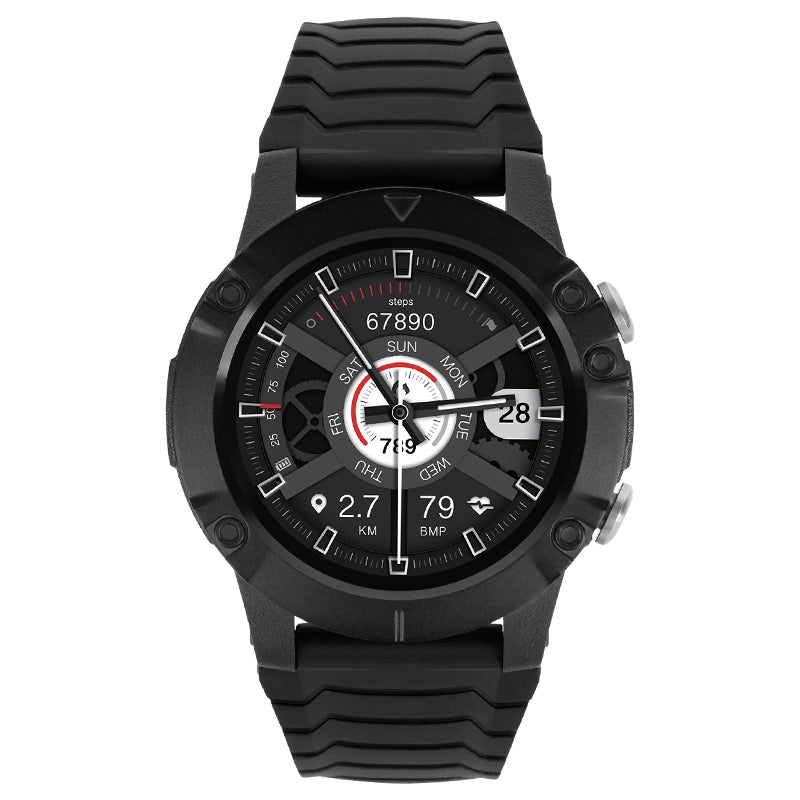 Smartwatch Activity Black GPS & Kruger Km 0720 cu Bluetooth, alarma si baterie 580 mAh