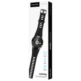 Smartwatch Activity Black GPS & Kruger Km 0720 cu Bluetooth, alarma si baterie 580 mAh