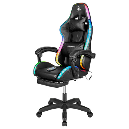 Scaun Gaming Gx-150 Negru LED Masaj & Kruger Km 0790-bled+