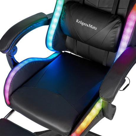 Scaun Gaming Gx-150 Negru LED Kruger&Matz