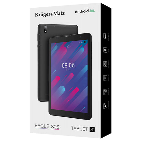 Tableta 8 Inch Eagle 806 & Kruger Km 0806.1 cu Bluetooth, radio FM, Internet WiFi si baterie 4000 mAh