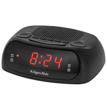 Radio cu ceas Desteptator & Kruger Km 0824 cu radio FM, alarma si baterie reincarcabila