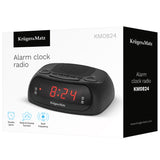 Radio cu ceas Desteptator & Kruger Km 0824 cu radio FM, alarma si baterie reincarcabila