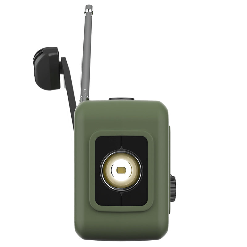 Radio Multifunctional Solar cu Lanterna, Powerbank si SOS, 2000 mAh, AM/FM/WB, Incarcare USB-C