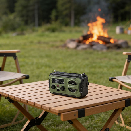 Radio Multifunctional Solar Kruger&Matz, Powerbank 10000 mAh, Lanterna, Lampa de Lucru, SOS, AM/FM/WB