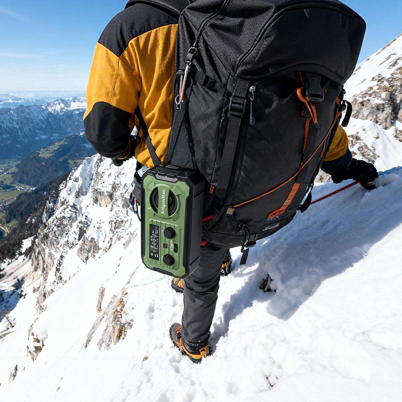Radio Multifunctional Solar Kruger&Matz, Powerbank 10000 mAh, Lanterna, Lampa de Lucru, SOS, AM/FM/WB