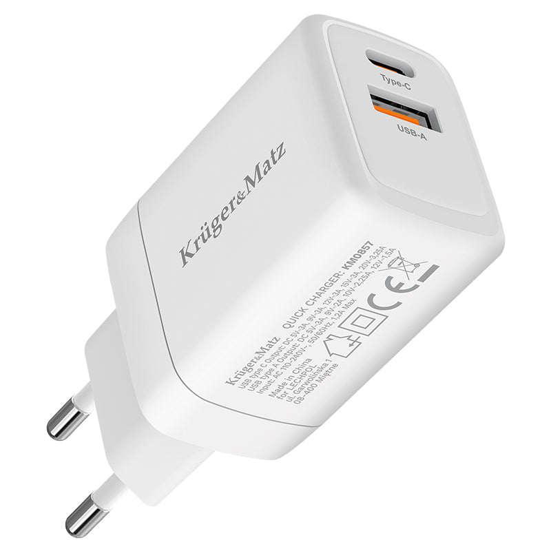 Incarcator Retea Pd Qc & Kruger Gan 45W cu USB