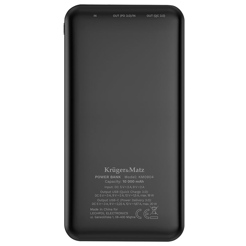Power Li-pol Qc Pd & Kruger Bank 10000mAh cu baterie 000 mAh si USB
