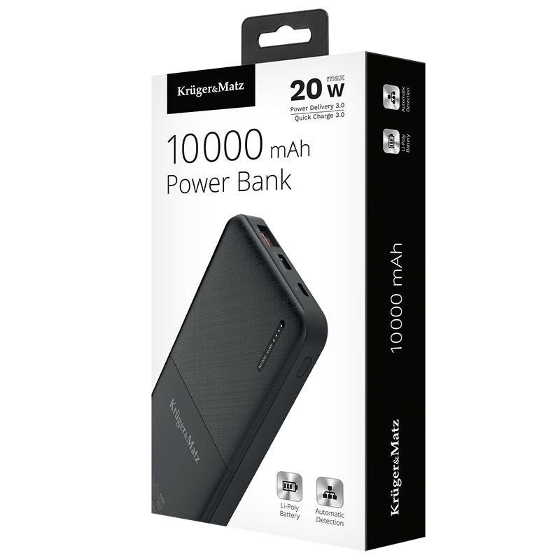 Power Li-pol Qc Pd & Kruger Bank 10000mAh cu baterie 000 mAh si USB