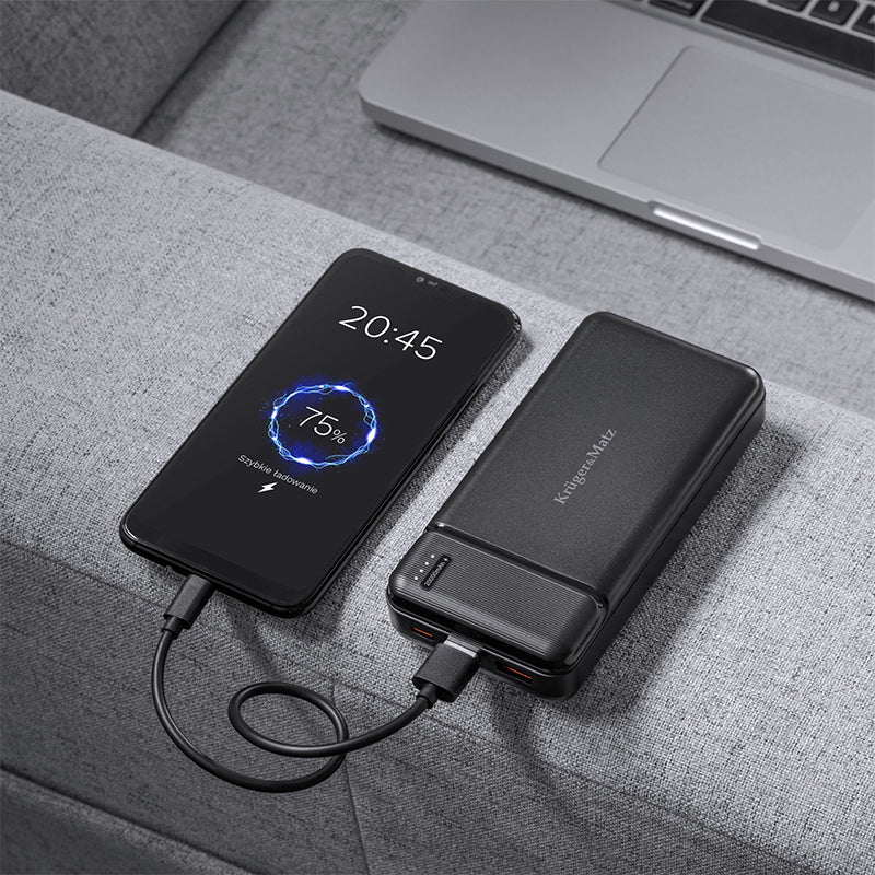 Power Li-pol Qc 3.0 Pd 3.0 & Kruger Bank 20000mAh cu baterie 20000 mAh si USB