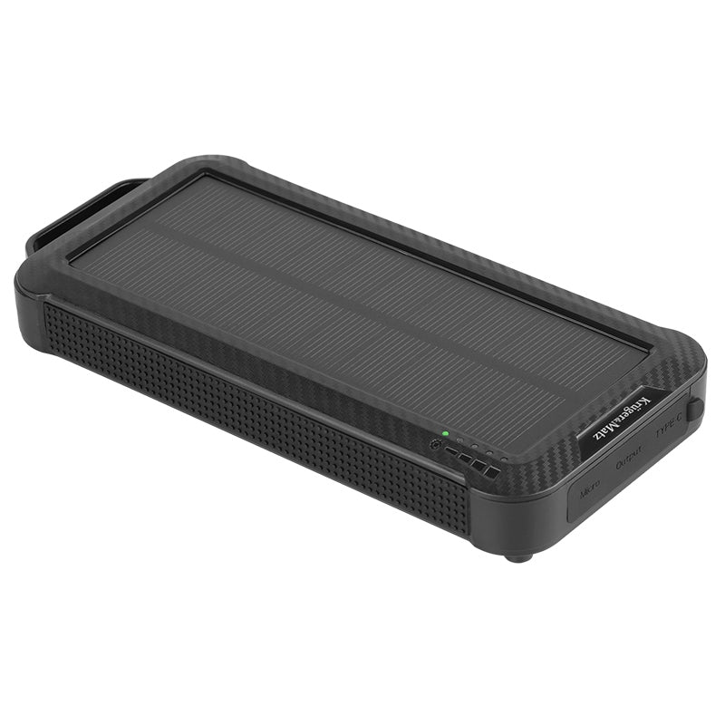 Power Bank Solar 10000 mAh Li-pol & Kruger Km 0910 cu incarcare wireless, baterie 10000 mAh si USB