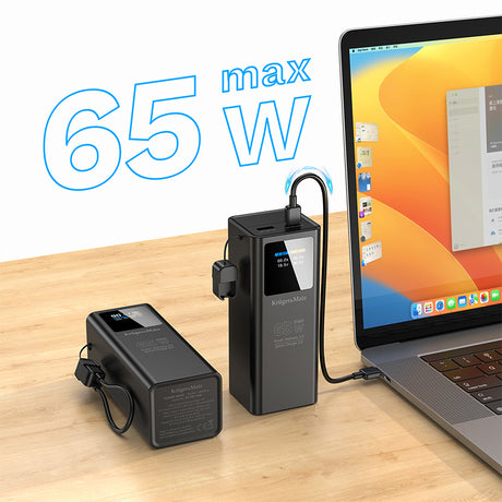 Power mAh Li-ion Qc Pd & Kruger Bank 20000 cu afisaj LCD, baterie 20000 mAh si USB