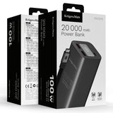 Power mAh Li-ion Qc Pd & Kruger Bank 20000 cu afisaj LCD, baterie 20000 mAh si USB