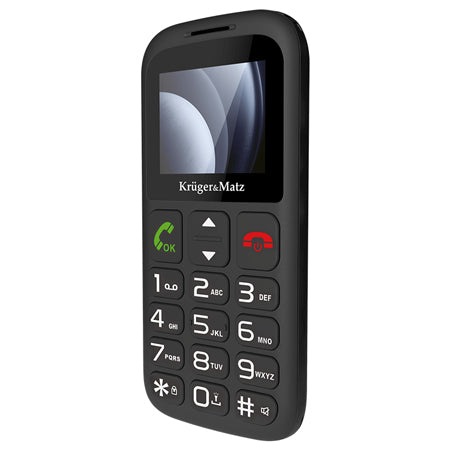 Telefon GSM Seniori Buton Sos & Kruger Km 0923-2g cu Bluetooth, radio FM, alarma si baterie reincarcabila