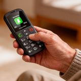 Telefon GSM Seniori Buton Sos & Kruger Km 0923-2g cu Bluetooth, radio FM, alarma si baterie reincarcabila
