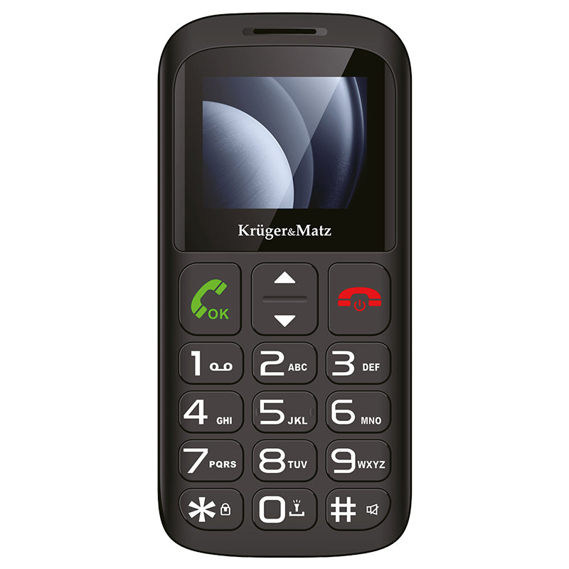 Telefon GSM Seniori Buton Sos & Kruger Km 0923-2g cu Bluetooth, radio FM, alarma si baterie reincarcabila